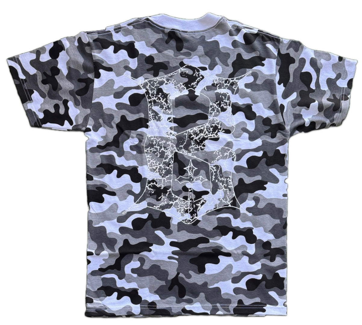 8lessed Back Logo White Camo